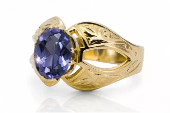 Anillo Estilo vintage Alejandrita Oro amarillo de 14 quilates vrc135y